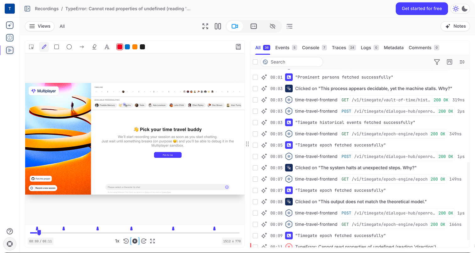 Multiplayer | Debugging Agent for Developers